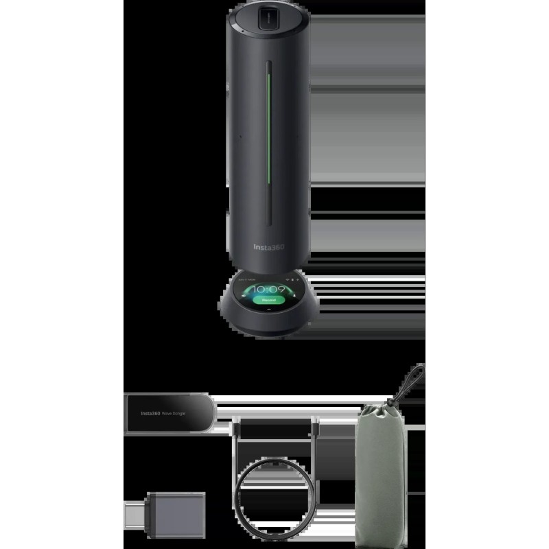 Insta360 Wave Black Speakerphone Konferenzmikrofon 360 8 Mikrofone Bluetooth USB-C