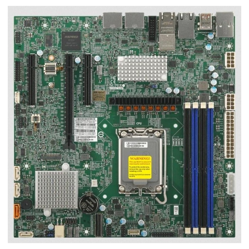 Supermicro MBD-X14SAZ-TLN4F-O Server-Mainboard Intel W880 LGA-1851 DDR5 bis 192GB Quad-LAN (MBD-X14SAZ-TLN4F-O)