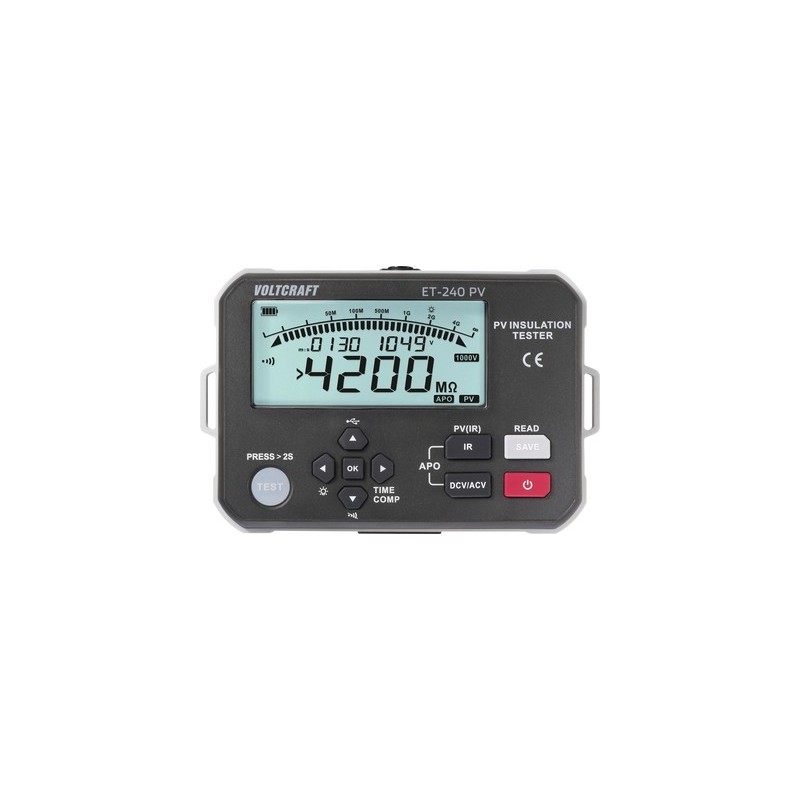 Voltcraft ET-240 PV Isolationsmessger t 125 V,250 V,500 V,1000 V 4000 M br br ET-240 PV PV Isolationstester 1000V 4G br br