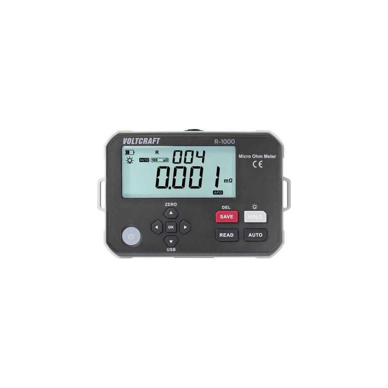 Voltcraft R-1000 Mikroohmmeter br br R-1000 Micro Ohm Meter br br Messbereich: 1 - 300,0 k br Misst den Widerstand von