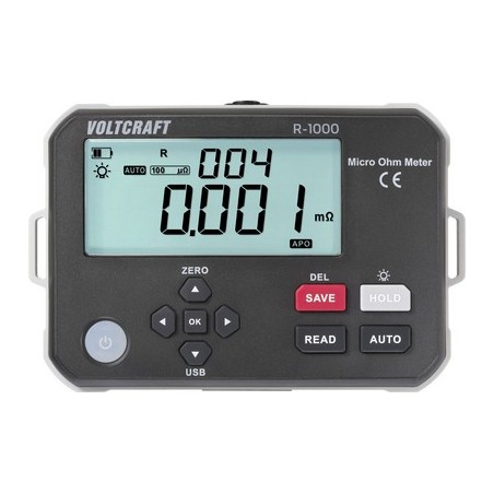 Voltcraft R-1000 Mikroohmmeter br br R-1000 Micro Ohm Meter br br Messbereich: 1 - 300,0 k br Misst den Widerstand von
