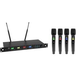 OMNITRONIC UHF-604 4-Kanal Funkmikrofon-System 823-832/863-865 MHz (13063604)
