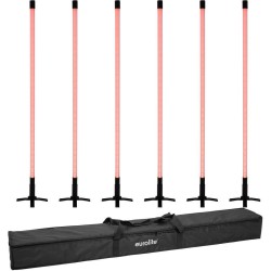 EUROLITE Set 6x LED Leuchtstab 134cm RGB mit IR-Fernbedienung + Soft-Bag