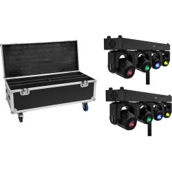 EUROLITE Set 2x LED TMH Bar S120 Moving-Head Spots + Flightcase mit Rollen