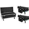 EUROLITE Set 2x LED TMH Bar S120 Moving-Head Spots + Flightcase mit Rollen