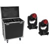 EUROLITE Set 2x LED TMH-S400 CMY Moving Head Beam/Spot/Wash + Case mit Rollen