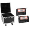 EUROLITE Set 2x LED IP Mega PIX Strobe 714 SWING IP65 Outdoor + Flightcase mit Rollen