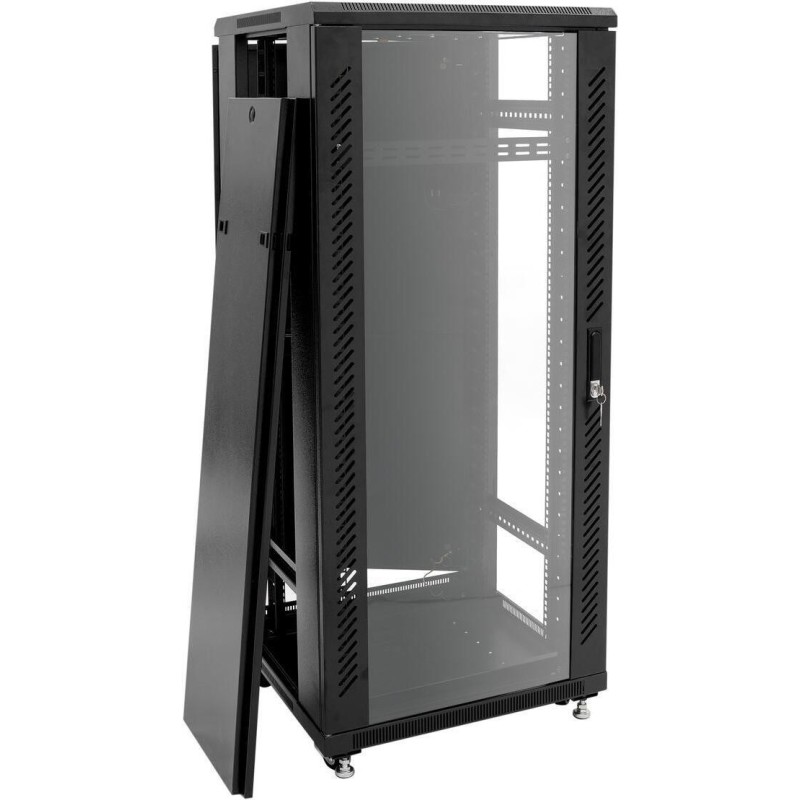ROADINGER SSC-20 Stahlschrank mit Glastür 20HE 60x60x99 cm max. 150 kg Last