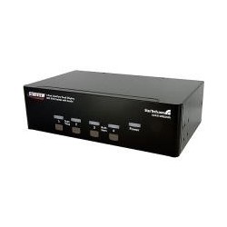 StarTech.com 4 Port Dual DVI USB KVM Switch - Umschalter mit Audio und USB2.0 Hub - KVM-/Audio-/USB-Switch - USB - 4 x KVM/Audi