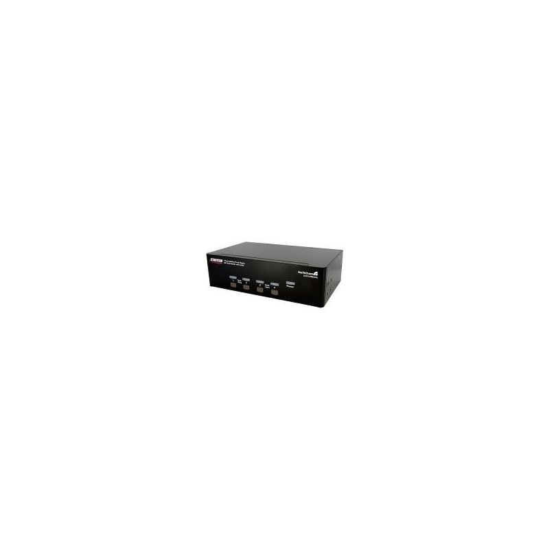 StarTech.com 4 Port Dual DVI USB KVM Switch - Umschalter mit Audio und USB2.0 Hub - KVM-/Audio-/USB-Switch - USB - 4 x KVM/Audi