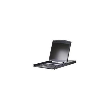 ATEN LCD KVM Switches CL1308N - KVM-Konsole mit KVM-Switch - 8 Anschlüsse - PS/2, USB - 48,3 cm (19") - Rack - einbaufähig - 12