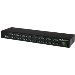 StarTech.com 16 Port USB to Serial Adapter Hub - USB to RS232 Daisy Chain - Serieller Adapter - USB2.0 - RS-232 x 16 - Schwarz