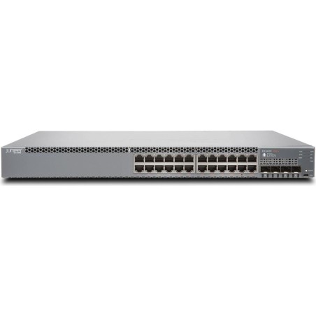 Juniper Networks EX Series EX3400-24P - Switch - L3 - managed - 24 x 10/100/1000 (PoE+) + 4 x Gigabit SFP / 10 Gigabit SFP+ + 2