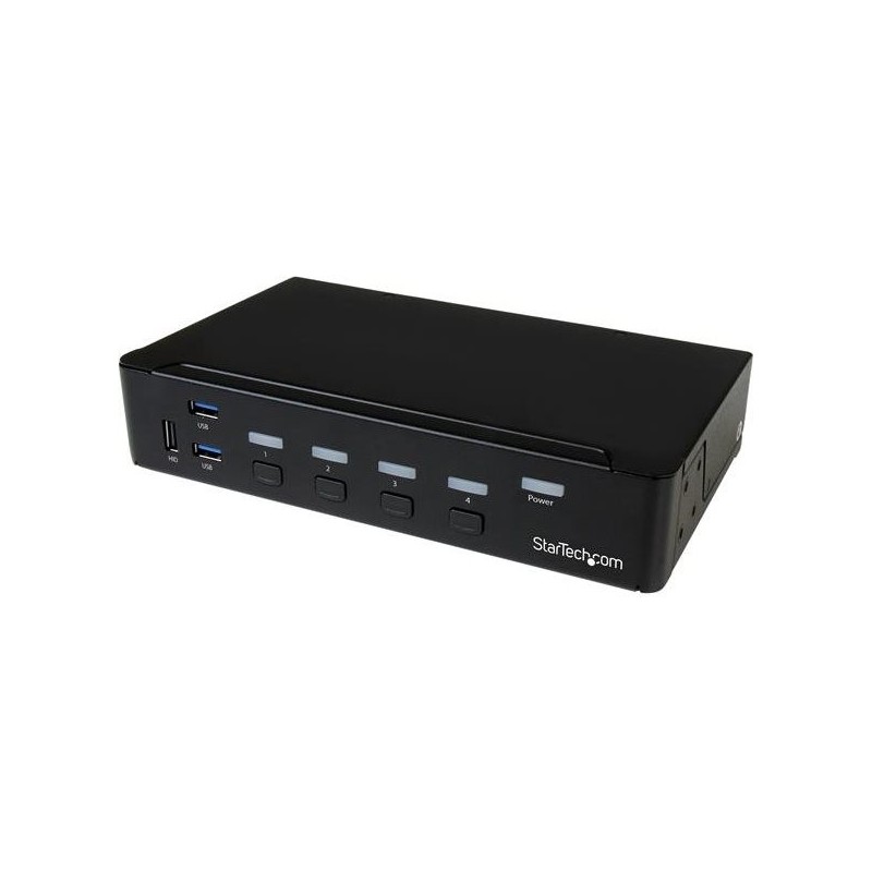 StarTech.com 4-Port DisplayPort KVM Switch With Built-in USB3.0 Hub - 4K - KVM-/USB-Switch - USB - 4 x KVM/Audio/USB + 3 x Supe