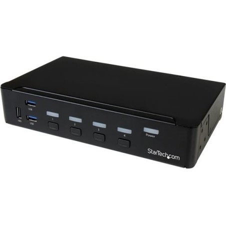 StarTech.com 4-Port DisplayPort KVM Switch With Built-in USB3.0 Hub - 4K - KVM-/USB-Switch - USB - 4 x KVM/Audio/USB + 3 x Supe
