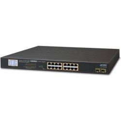 Planet GSW-1820VHP 16-Port Gigabit PoE+ Switch 300W mit 2 SFP und LCD PoE-Monitor (GSW-1820VHP)