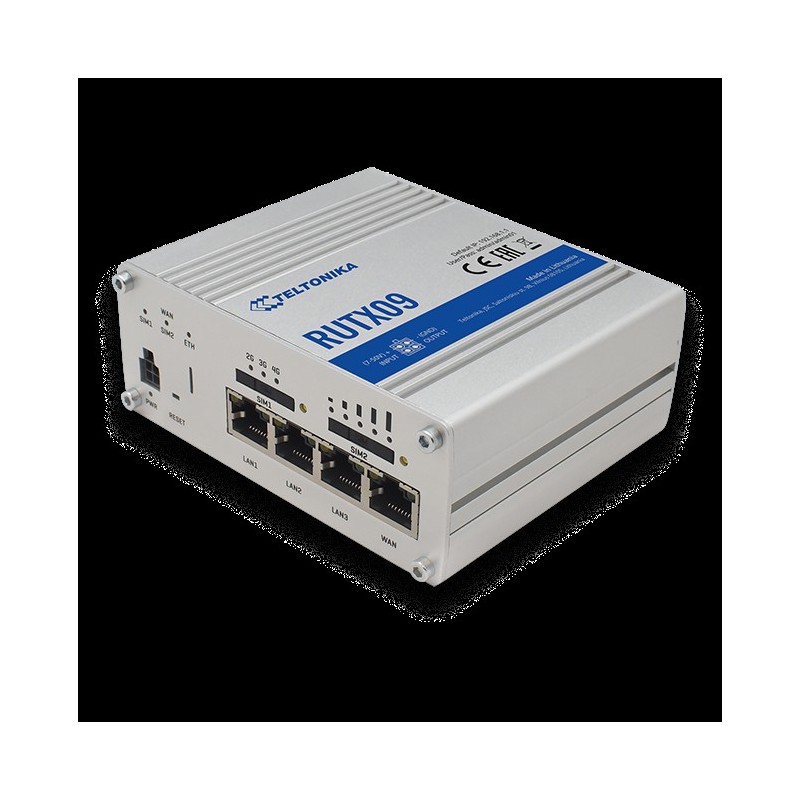 Teltonika RUTX09 - Router - WWAN - 4-Port-Switch - GigE - an DIN-Schiene montierbar (RUTX09)