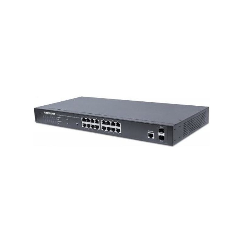 Intellinet 16-Port Gigabit Ethernet PoE+ Web-Managed Switch with 2 SFP Ports - Switch - verwaltet - 16 x 10/100/1000 + 2 x SFP
