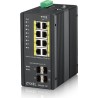 Zyxel RGS200-12P - Switch - managed - 8 x 10/100/1000 (PoE+) + 4 x SFP - an DIN-Schiene montierbar, an Rack montierbar - PoE+ (