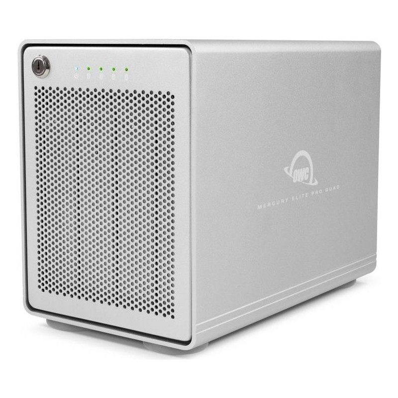 OWC Mercury Elite Pro Quad - 2.5/3.5" - Serial ATA III - 0 - 1 - 1+0 - 4 - 5 - JBOD - 3.1 (3.1 Gen 2) - USB Typ-C - HDD-Gehäus