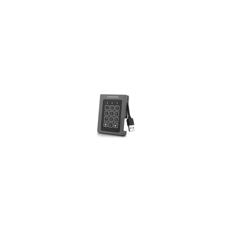Apricorn Aegis Padlock A25-3PL256-S512F - SSD - verschlüsselt - 512 GB - extern (tragbar) - USB 3.0 - FIPS 140-2 Level 2, 256-b