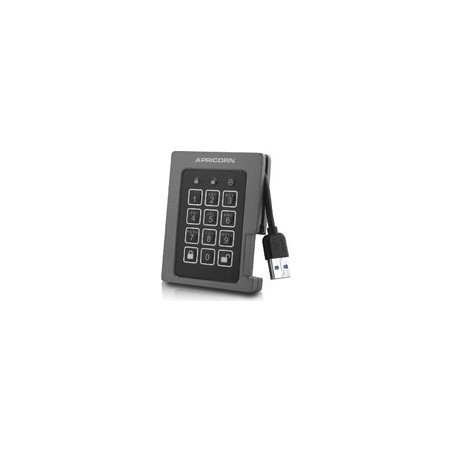 Apricorn Aegis Padlock A25-3PL256-S512F - SSD - verschlüsselt - 512 GB - extern (tragbar) - USB 3.0 - FIPS 140-2 Level 2, 256-b