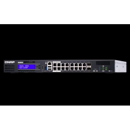 QNAP QGD-1600P Managed Gigabit Ethernet (10/100/1000) Schwarz - Grau Power over Ethernet (PoE) (QGD-1600P-4G)