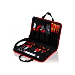 Knipex Werkzeugtasche Kompakt Elektro - Schwarz - Rot - Polyester - 8 Taschen - 410 mm - 290 mm - 60 mm (00 21 11)