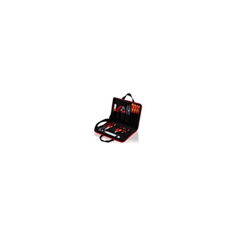 Knipex Werkzeugtasche Kompakt Elektro - Schwarz - Rot - Polyester - 8 Taschen - 410 mm - 290 mm - 60 mm (00 21 11)
