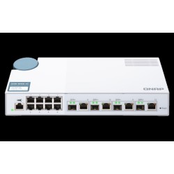 QNAP QSW-M408-4C - Switch - managed - 8 x 10/100/1000 + 4 x C 10 G-Bit SFP+ - Desktop