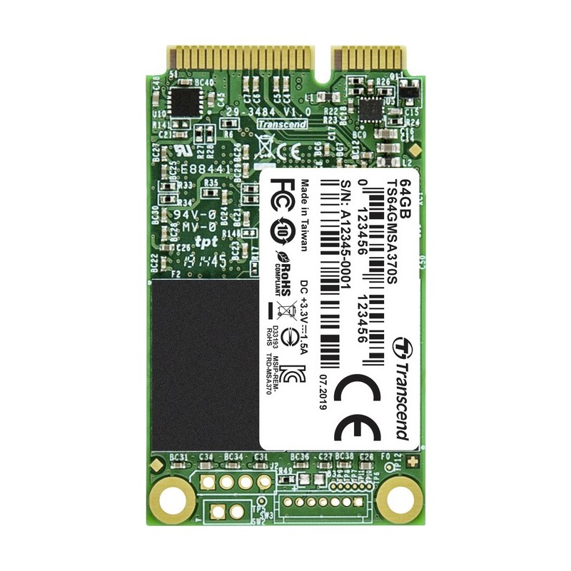 Transcend 370S - SSD - 64 GB - intern - mSATA - SATA 6Gb/s