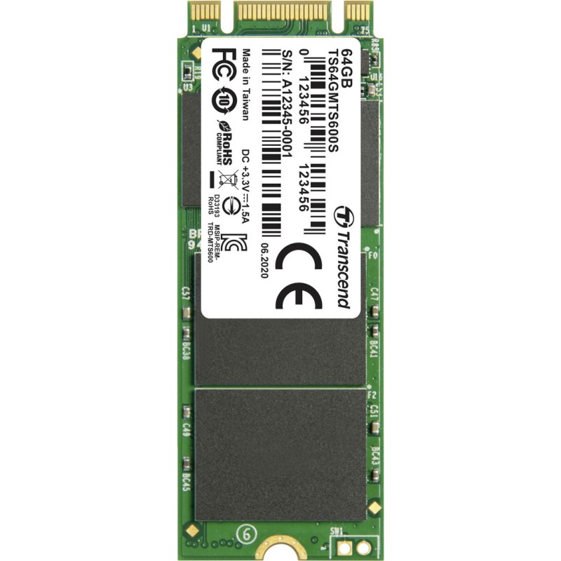 Transcend MTS600S - SSD - 64 GB - intern - M.2 2260 - SATA 6Gb/s