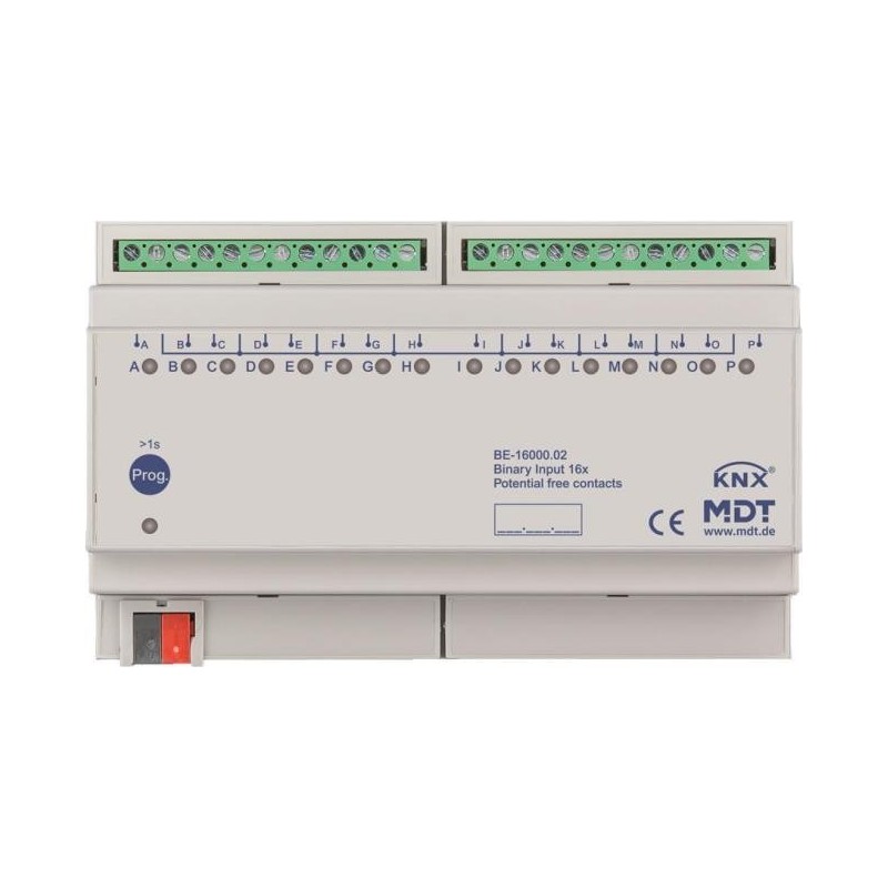 MDT BE-16000.02 Binäreingang 16-fach, 8TE, REG (BE-16000.02)
