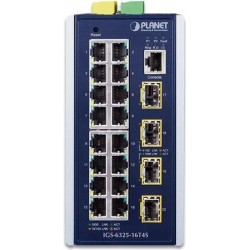 PLANET IGS-6325-16T4S - Switch - L3 - managed - 16 x 10/100/1000 + 4 x Gigabit SFP - an DIN-Schiene montierbar, wandmontierbar