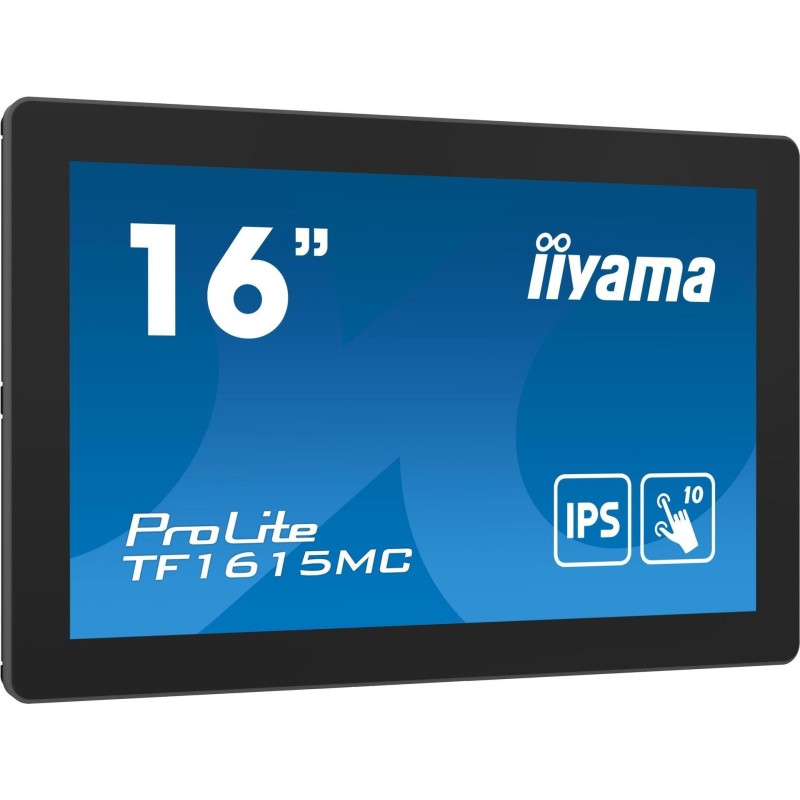 iiyama ProLite TF1615MC-B1, 39,6cm (15.6"), Projected Capacitive, 10 TP, Full HD, Kit (USB), schwarz Touchmonitor (rahmenlos, o