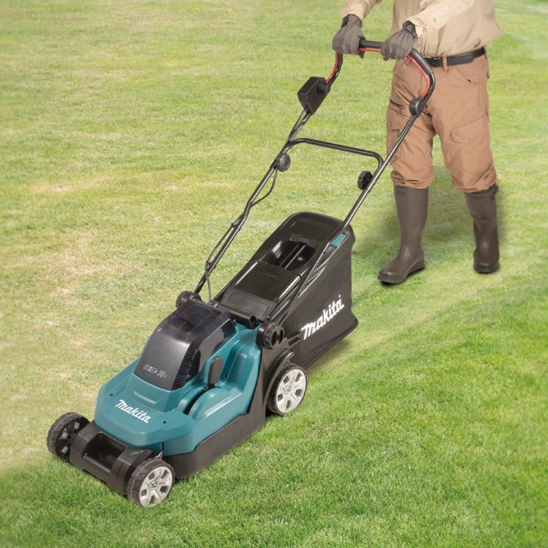 Makita DLM382PM2 - Rasenmäher - schnurlos - 18 V - 4 Ah - 2 Akkus - 3700 1/min - 38 cm - 16.9 kg