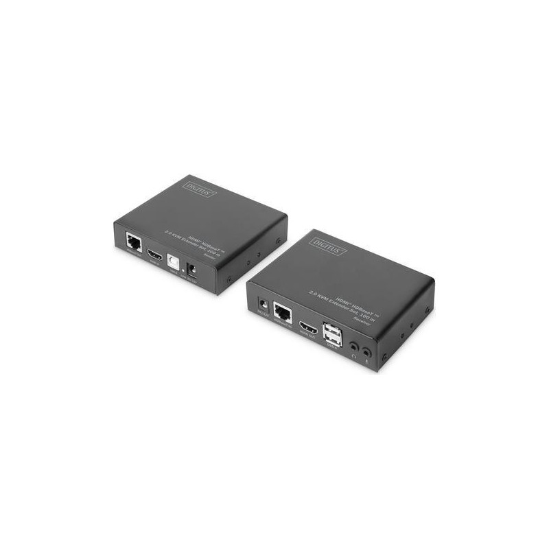 DIGITUS DS-55505 - Extender Set - KVM-/Audio-/USB-Extender - HDBaseT 2.0 - USB - bis zu 100 m