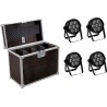 EUROLITE Set 4x LED 7C-7 Silent Slim Spot + Case (20000583)