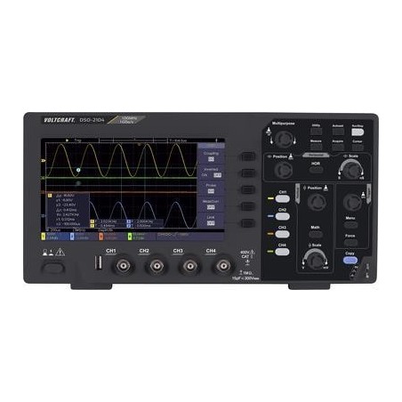 VOLTCRAFT DSO-2104 Digital-Oszilloskop 100 MHz 4-Kanal 1 GSa/s 80 kpts 8 Bit Digital-Speicher (DSO) (VC-11539895)