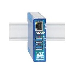 W&T USB-Server Megabit 2.0, 2 unabhängige USB-Ports USB 2.0 kompitabel, vollständige TCP/IP-Unterstützung inkl. - 1 Stück (5366