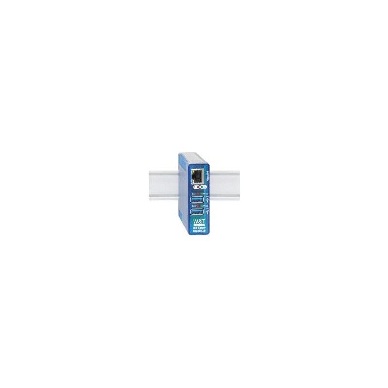 W&T USB-Server Megabit 2.0, 2 unabhängige USB-Ports USB 2.0 kompitabel, vollständige TCP/IP-Unterstützung inkl. - 1 Stück (5366
