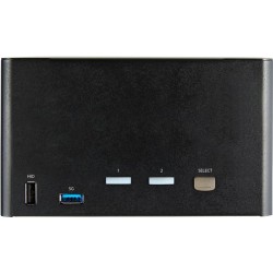 StarTech.com 2 Port Quad Monitor DisplayPort KVM Switch - 4K 60 Hz UHD HDR - DP 1.2 KVM Umschalter mit USB 3.0 Hub mit 2 Anschl