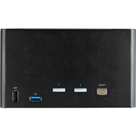 StarTech.com 2 Port Quad Monitor DisplayPort KVM Switch - 4K 60 Hz UHD HDR - DP 1.2 KVM Umschalter mit USB 3.0 Hub mit 2 Anschl