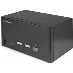 StarTech.com 2 Port DisplayPort KVM Switch - 4K 60 Hz UHD HDR - DP 1.2 KVM Umschalter mit USB 3.0 Hub mit 2 Anschlüssen (5 Gbit