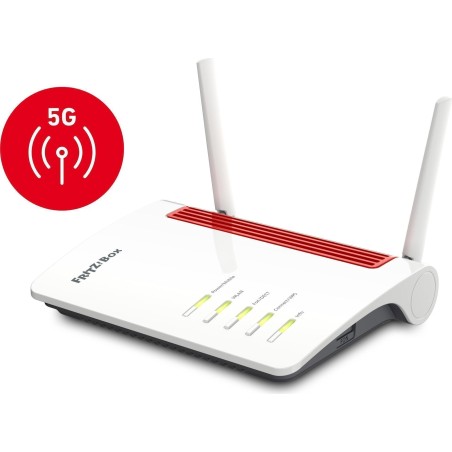 AVM FRITZ Box 6850 5G - Wireless Router - WWAN 4-Port-Switch - 1GbE - Wi-Fi 5 - Dual-Band - 3G, 4G, 5G - VoIP-Telefonadapter (2