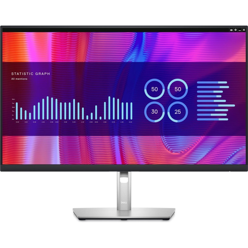 DELL P Series P2723DE 68,6 cm (27" ) 2560 x 1440 Pixel Quad HD LCD Schwarz - Silber (DELL-P2723DE)